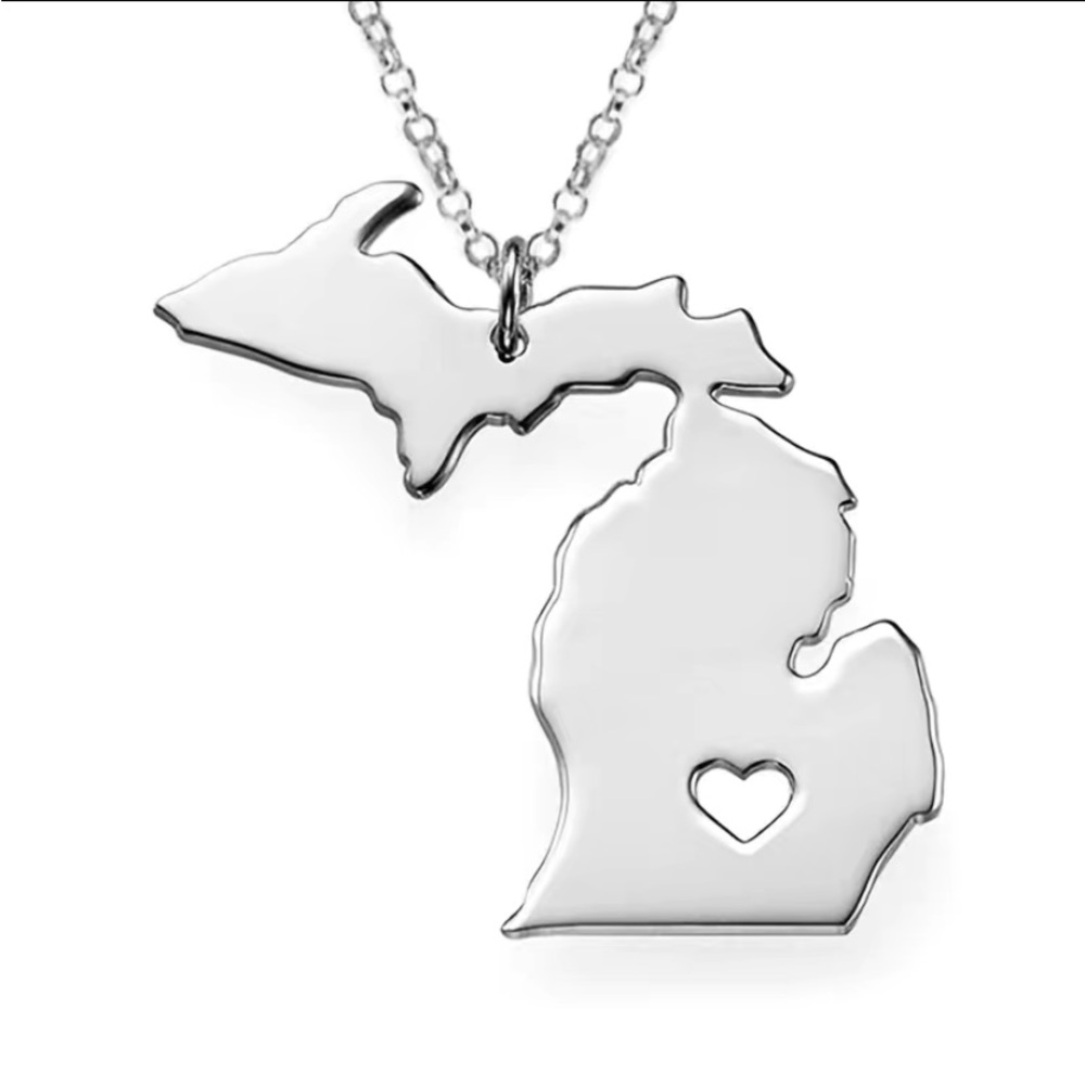 NWT Michigan Stainless Steel Necklace